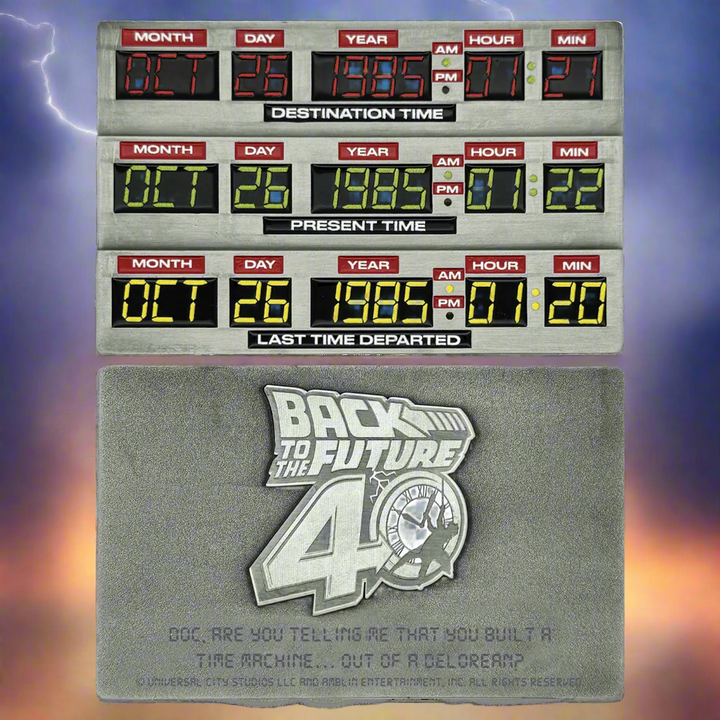 Back to the Future 40th Anniversary Time Circuits Ingot