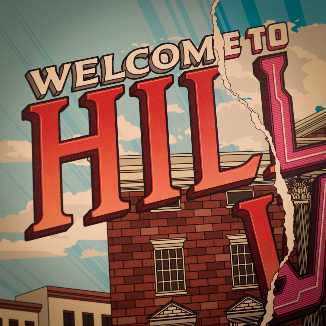 Back to the Future 40th Anniversary Hill Valley Art Print