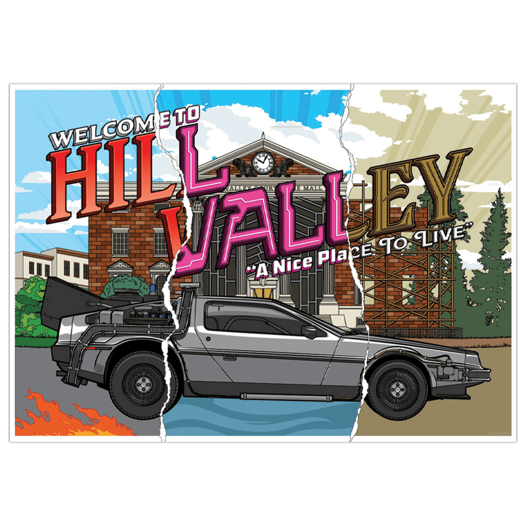 Back to the Future 40th Anniversary Hill Valley Art Print