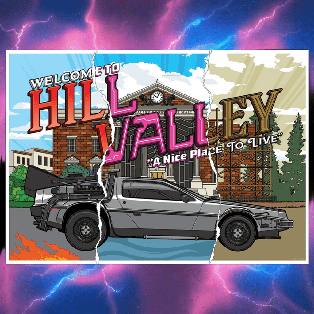 Back to the Future 40th Anniversary Hill Valley Art Print