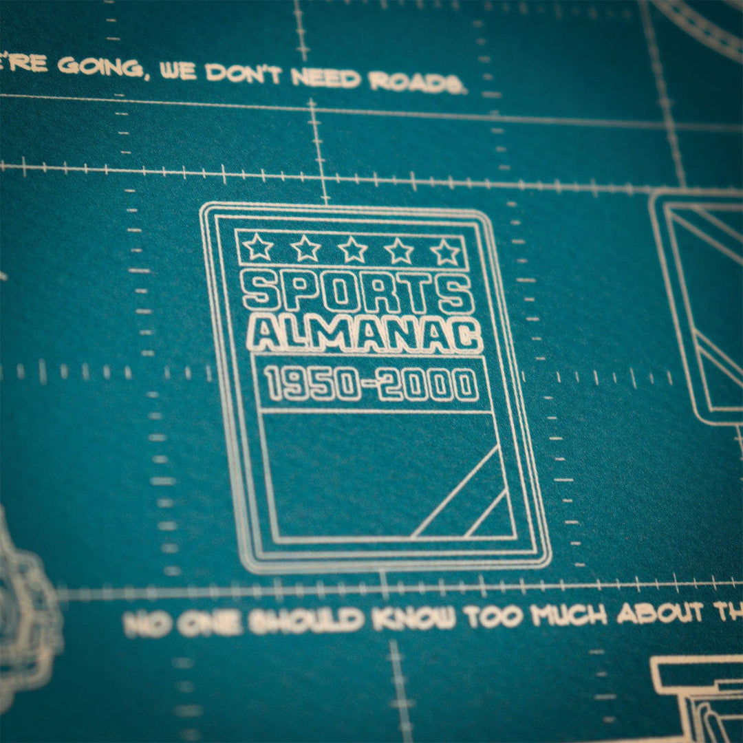Back to the Future Time Machine Blueprint Art Print
