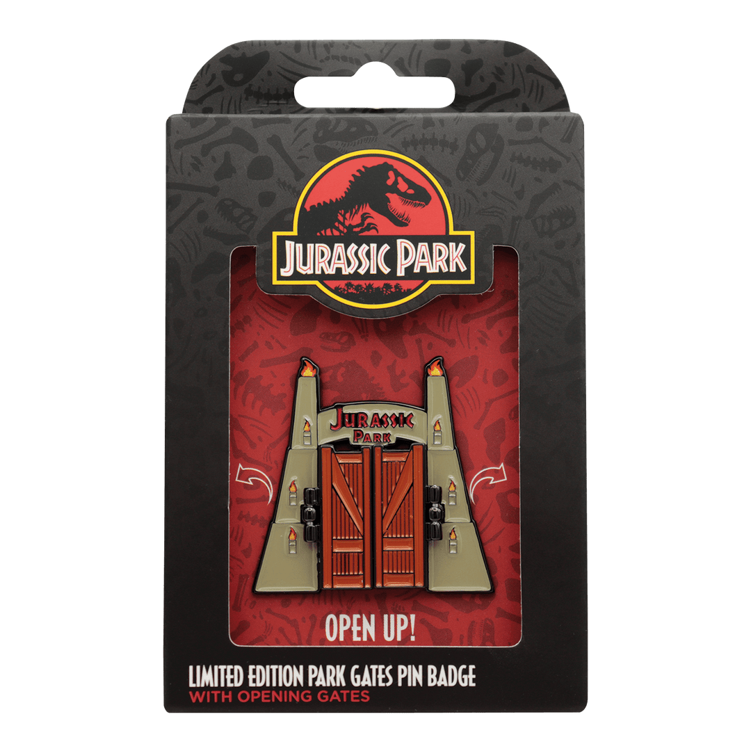 Jurassic Park Gates Hinged Pin Badge