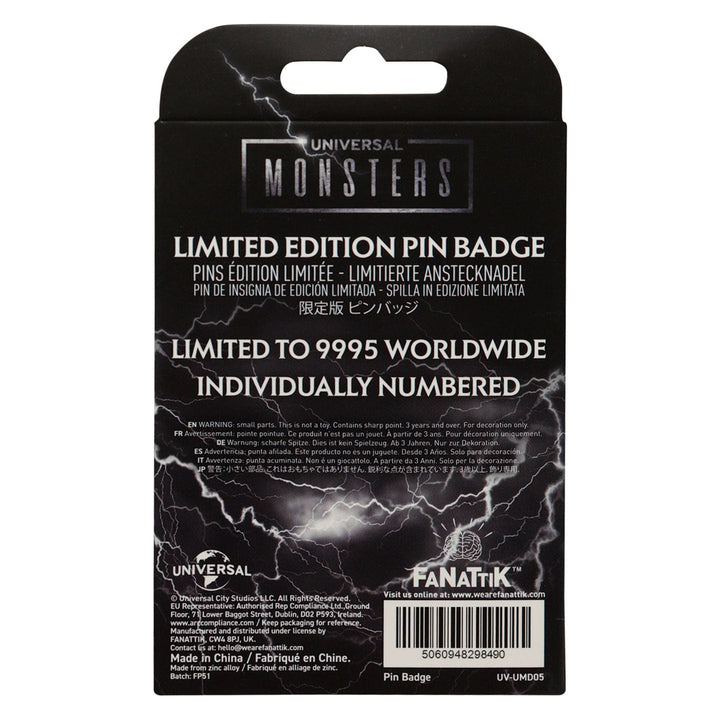Universal Monsters : Limited Edition Pin Badge