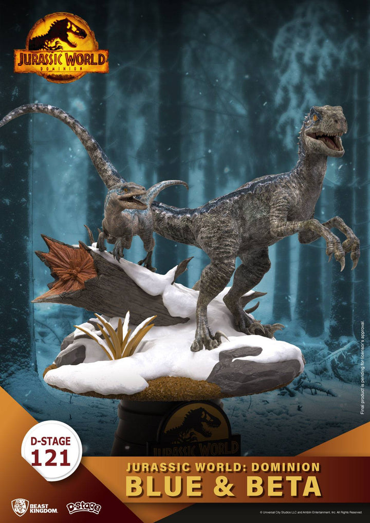 Jurassic World: Dominion D-Stage PVC Diorama Blue & Beta 13 cm reproduction