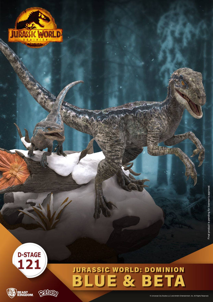 Jurassic World: Dominion D-Stage PVC Diorama Blue & Beta 13 cm reproduction