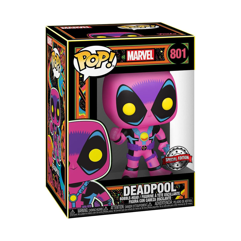 Marvel POP! Vinyl Figure Blacklight - Deadpool 9 cm