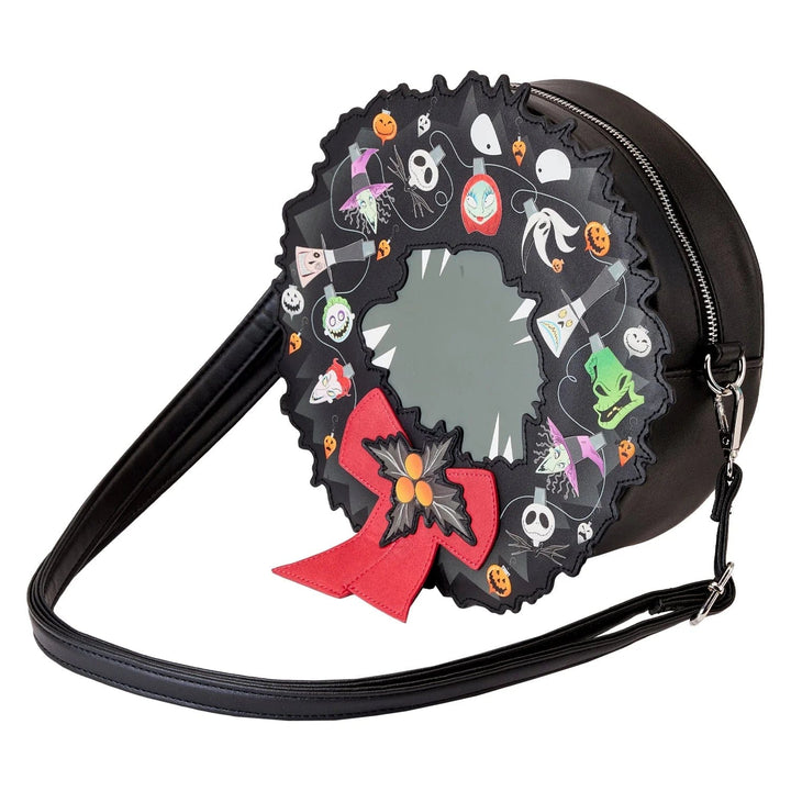 【Loungefly】ナイトメア クリスマス リース型 クロスボディ Loungefly Disney Nightmare Before Christmas Figural Wreath