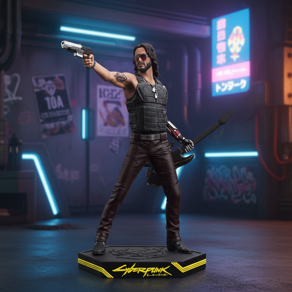 Cyberpunk 2077 : Johnny Silverhand Statue