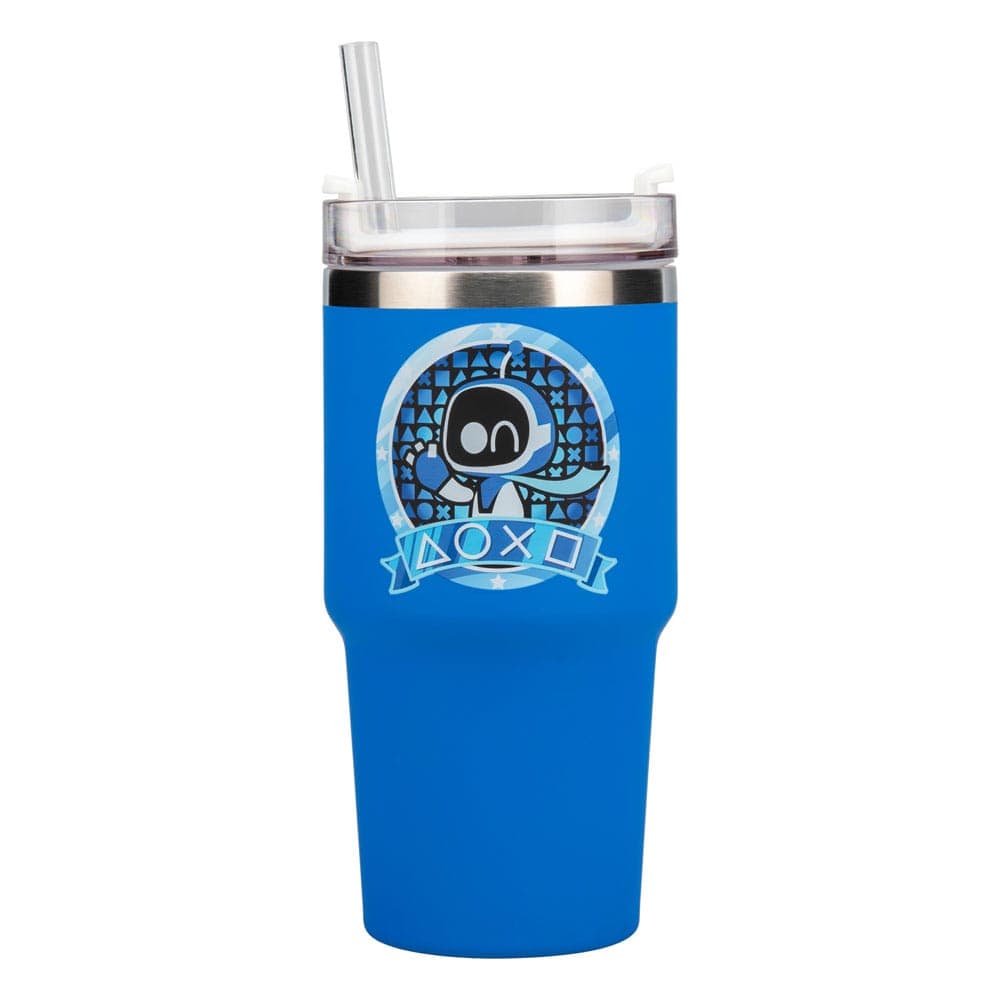 Astro Bot Playstation Controller Drinking Cup With Straw 600ml