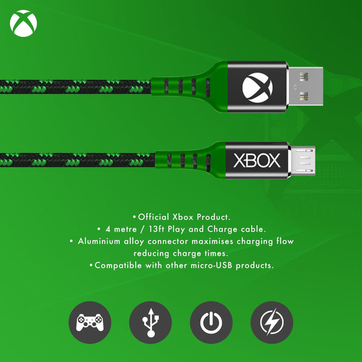 Official Xbox One Play and Charge Micro USB Charging Cable 4m