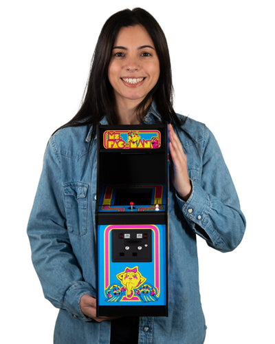DAMAGED ITEM Official Ms Pac-Man Quarter Size Arcade Cabinet