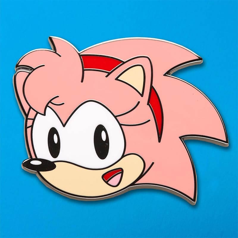 Amy Rose Sega Monthly Pin