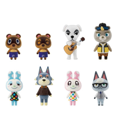 SHOP SOILED Official Nintendo Animal Crossing New Horizons 8 Piece Flocked Dolls Mini Figure Collection Wave 2