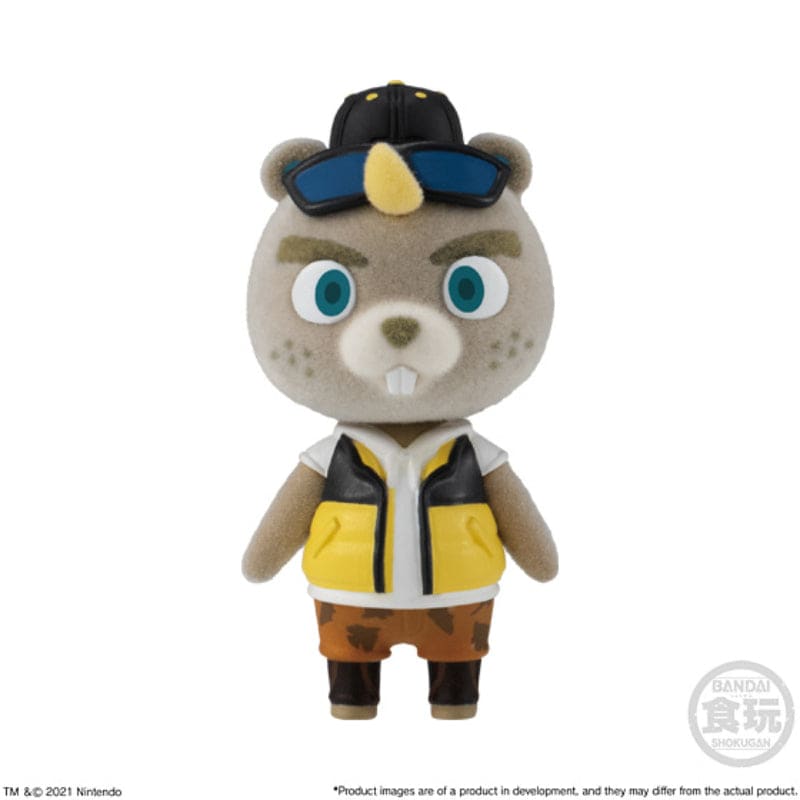 Official Nintendo Animal Crossing New Horizons 8 Piece Flocked Dolls Mini Figure Collection Wave 2