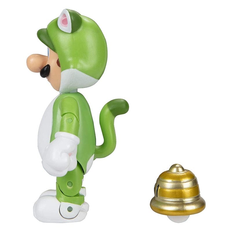 Official Nintendo Super Mario Cat Luigi with Super Bell 10cm / 4" Figure