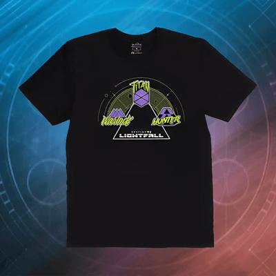 UK S / US XS Official Destiny Lightfall Synthwave T-Shirt