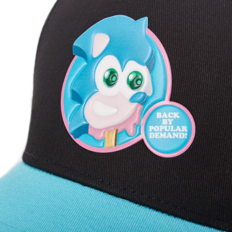 Official Sonic the Hedgehog Ice Cream Logo Black & Blue Snapback