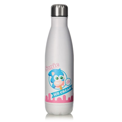 Official Sonic the Hedgehog Ice Cream Logo Bowling Pin Style Water Bottle