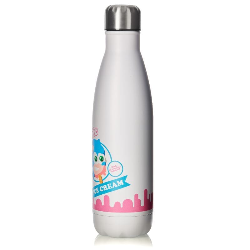 Official Sonic the Hedgehog Ice Cream Logo Bowling Pin Style Water Bottle