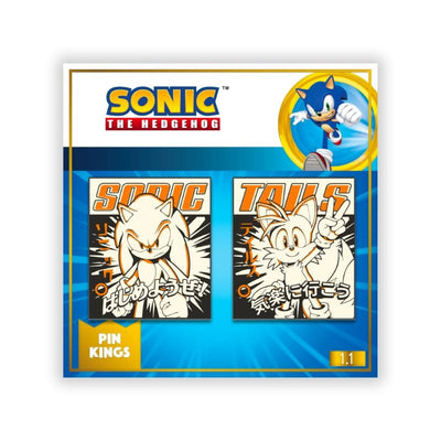 Official Sonic the Hedgehog Shonen Sonic & Tails Pin Badge Set 1.1