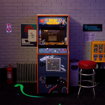 Official Space Invaders Quarter Size Arcade Cabinet + Stool