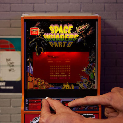 Official Space Invaders Part II Quarter Size Arcade Cabinet + Stool