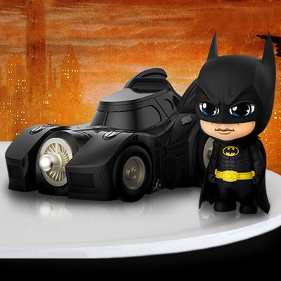 Official Hot Toys DC Comics Batman with Batmobile 1989 Cosbaby Set