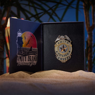 Official Jaws Amity Police Chief Badge Pin Badge