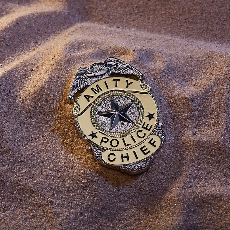 Official Jaws Amity Police Chief Badge Pin Badge