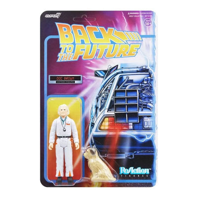 Official Back To The Future 80s Doc Brown Super7 ReAction Figure