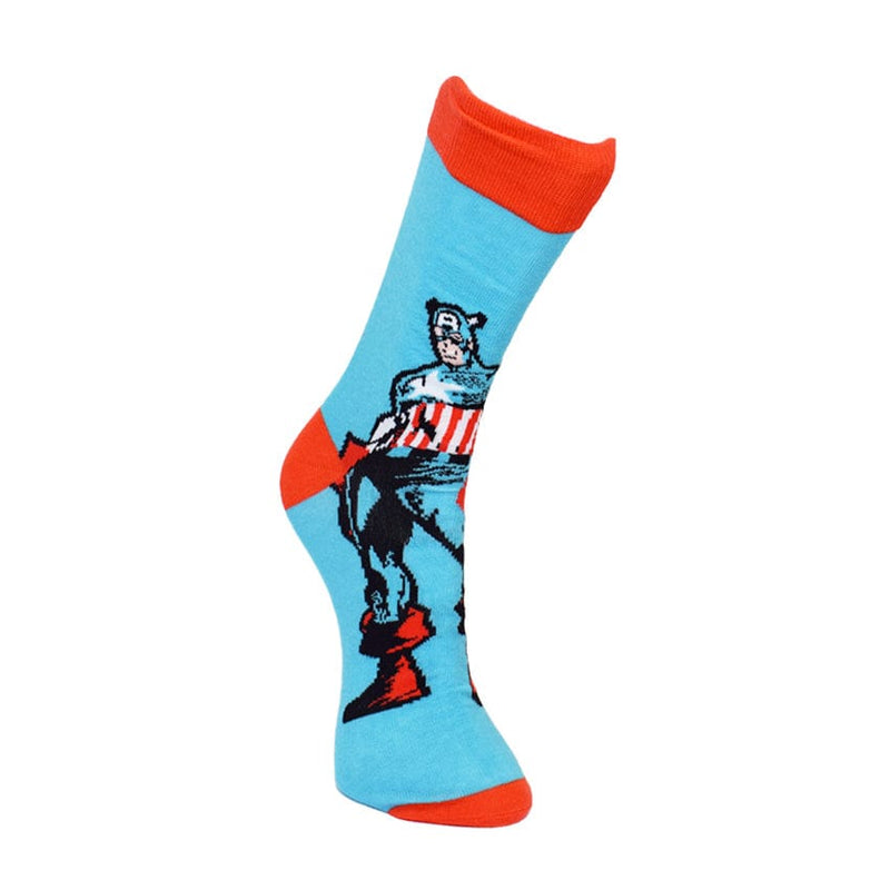 UK 6 - 8 1 EU 39 - 42 Official Marvel Captain America Red and Blue Socks