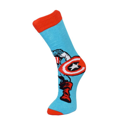 UK 6 - 8 1 EU 39 - 42 Official Marvel Captain America Red and Blue Socks