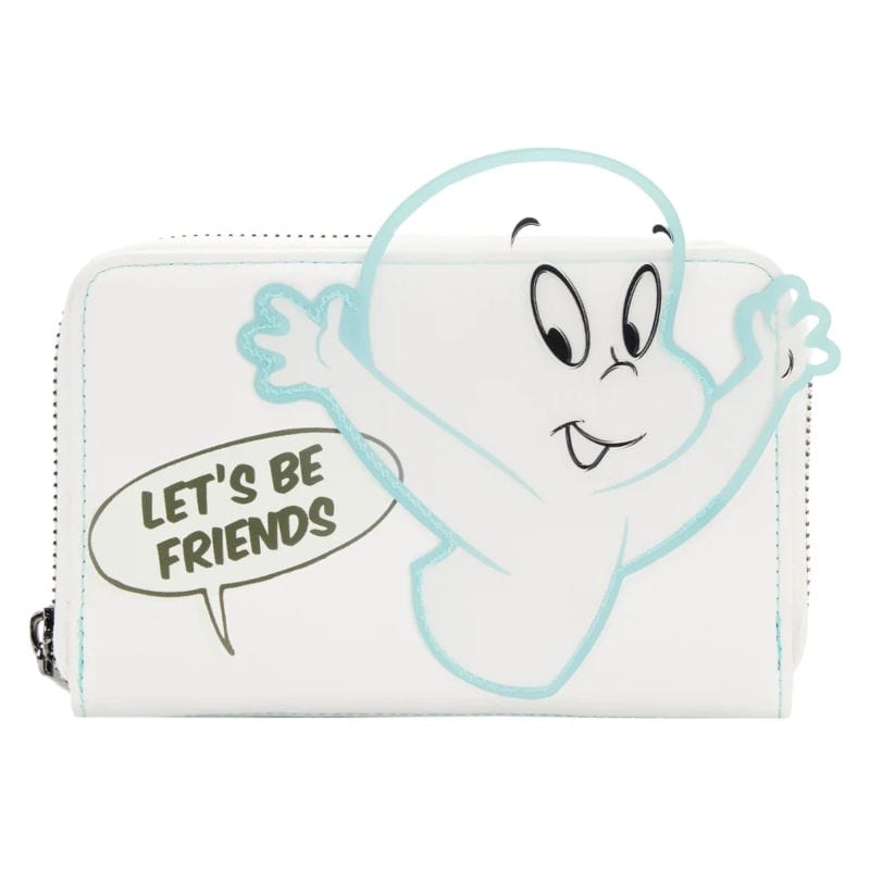 Loungefly Universal Casper The Friendly Ghost Lets Be Friends Zip Around Wallet