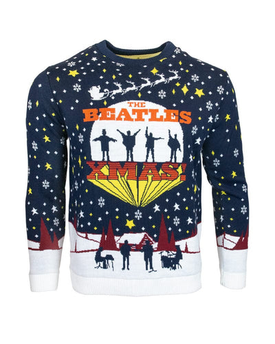 L (UK / EU) / M (US) Official The Beatles Christmas Jumper / Ugly Sweater