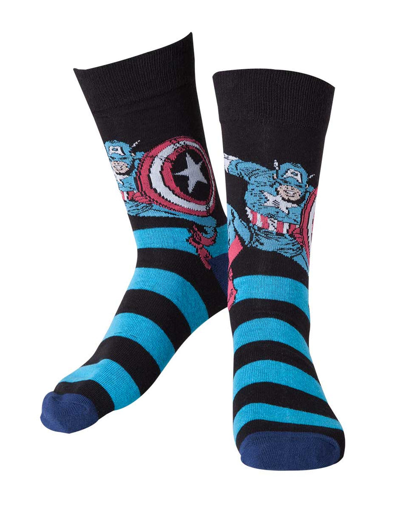 UK 9-11 (43-46) Official Marvel Captain America Socks