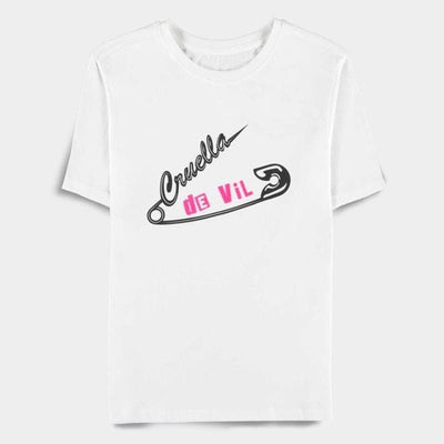 2XL Official Disney Cruella Safety Pin Women's Short Sleeved  T-Shirts