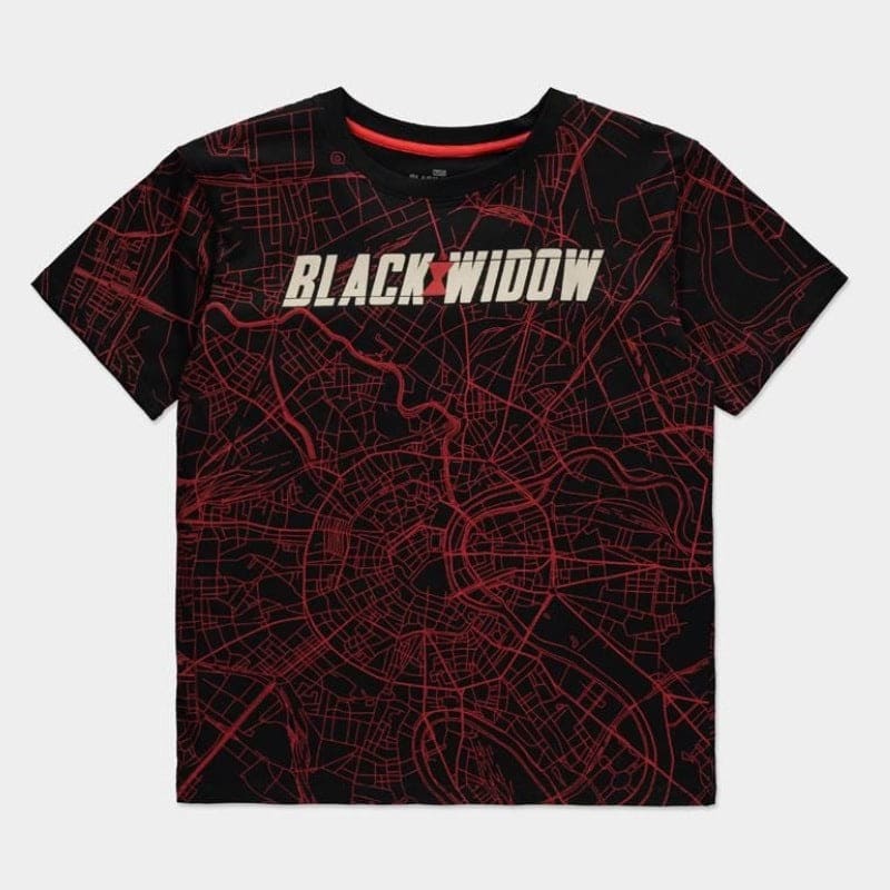 2XL Official Marvel Black Widow City Map Women&