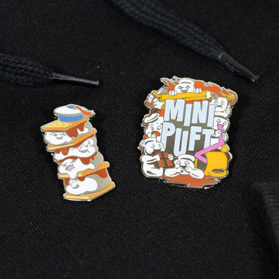 One Size Pin Kings Ghostbusters Enamel Pin Badge Set 2.1 – Stay Puft S’mores & Mini Puft