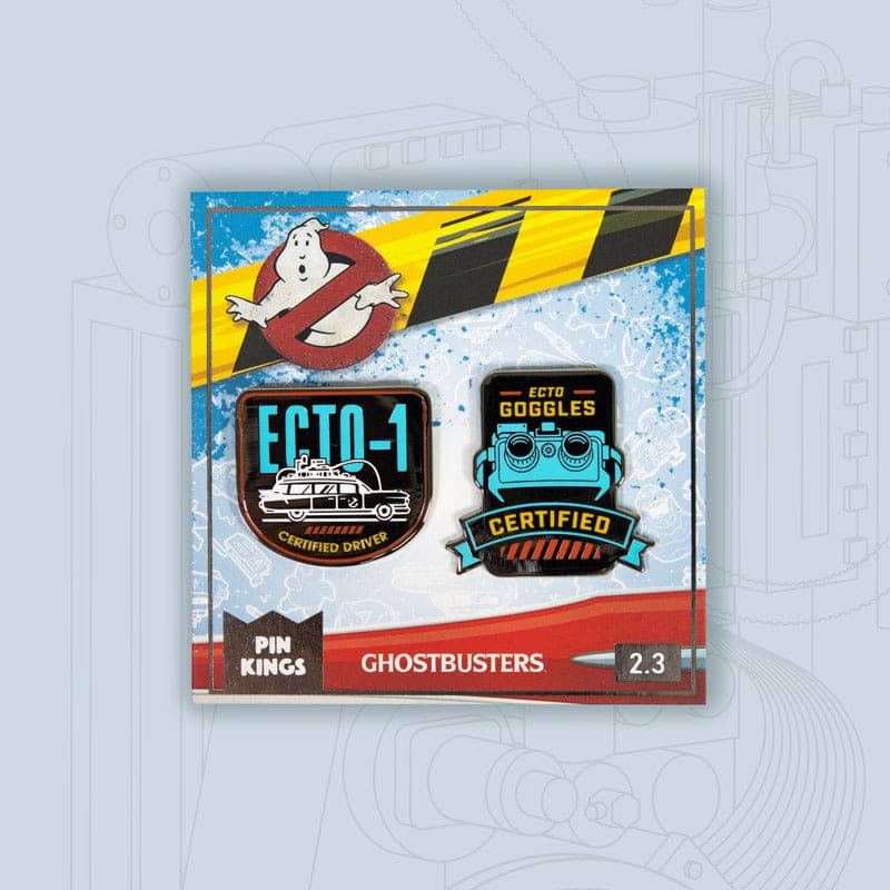 One Size Pin Kings Ghostbusters Enamel Pin Badge Set 2.3 – Ecto-1 & Ecto Goggles