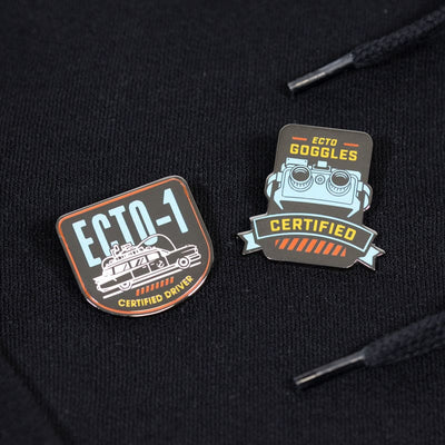 One Size Pin Kings Ghostbusters Enamel Pin Badge Set 2.3 – Ecto-1 & Ecto Goggles