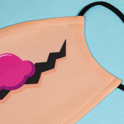 One Size Official Numskull Moustache 3 Face Mask