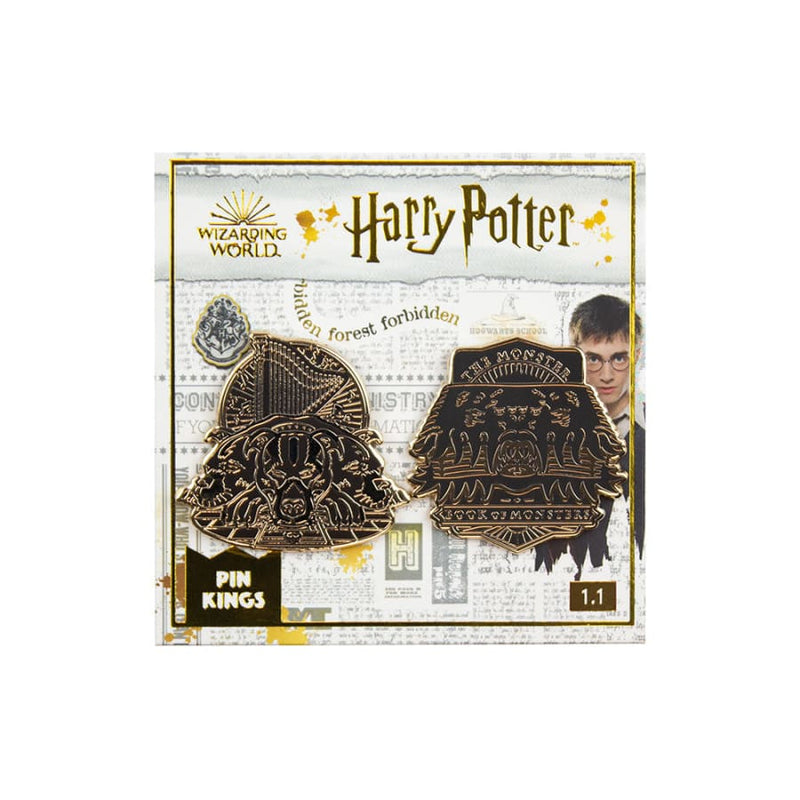 One Size Pin Kings Harry Potter Enamel Pin Badge Set 1.1 - Book of Monsters & Fluffy