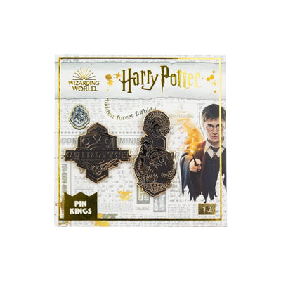 One Size Pin Kings Harry Potter Enamel Pin Badge Set 1.2 - Quidditch & Crookshanks