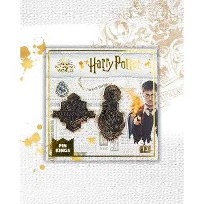One Size Pin Kings Harry Potter Enamel Pin Badge Set 1.2 - Quidditch & Crookshanks