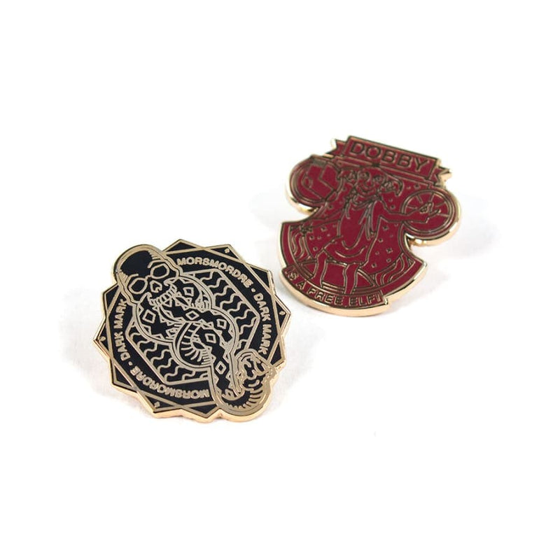 One Size Pin Kings Harry Potter Enamel Pin Badge Set 1.3 - Dark Mark & Dobby