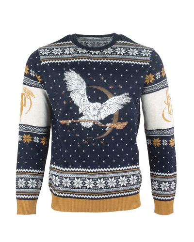 M (UK / EU) / S (US) Official Harry Potter Hedwig Christmas Jumper / Ugly Sweater