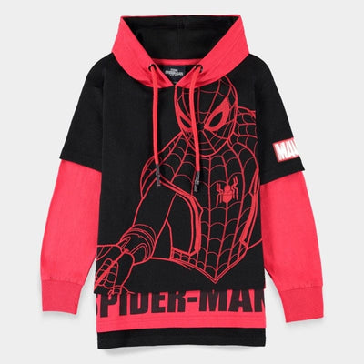 7-8 Years / EU 122 / 128 Official Marvel Spider-Man Kids Double Sleeved Hoodies