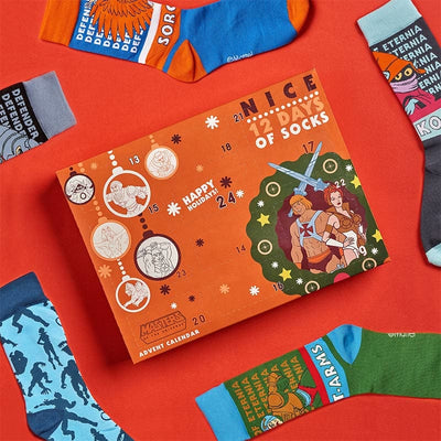 He-Man and the Masters Of The Universe 'Naughty' and ‘Nice’ 12 Days Of Socks Advent Calendar Bundle