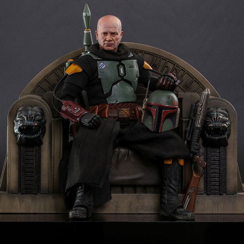 Official Hot Toys Star Wars Boba Fett (Repaint Armour) and Throne 1:6 Scale Figure