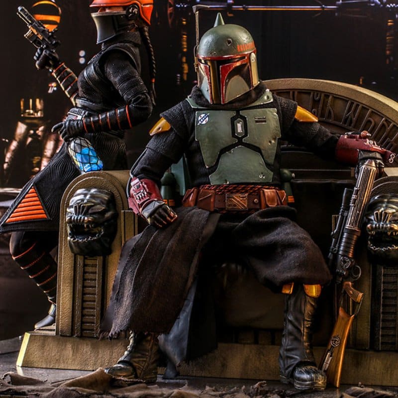 Official Hot Toys Star Wars Boba Fett (Repaint Armour) and Throne 1:6 Scale Figure